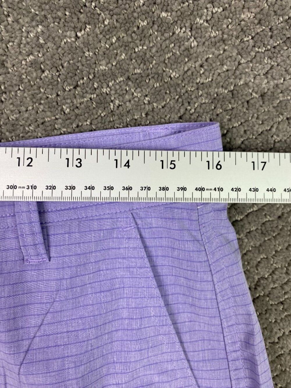 FootJoy Polo Shirt Mens 32 Lilac Lavender Purple Stripe Golf Performance Wear - Picture 7 of 11